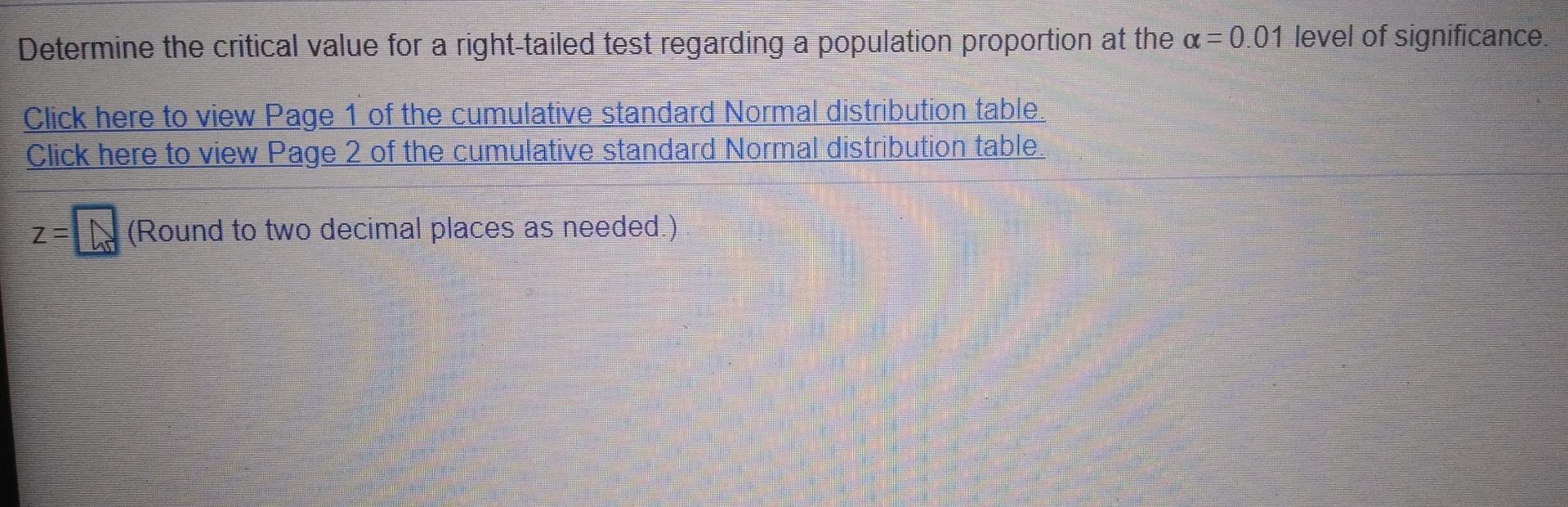 Solved Determine the critical value for a right-tailed test | Chegg.com