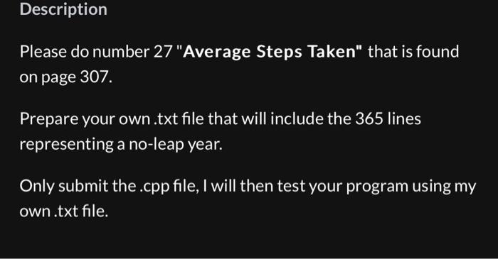 Solved Description Please do number 27 "Average Steps Taken" | Chegg.com