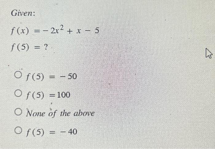 f x )= 0 5x 2 2x 2 5