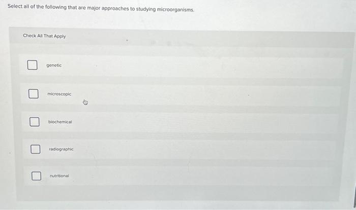 Solved Select all of the following that are major approaches | Chegg.com