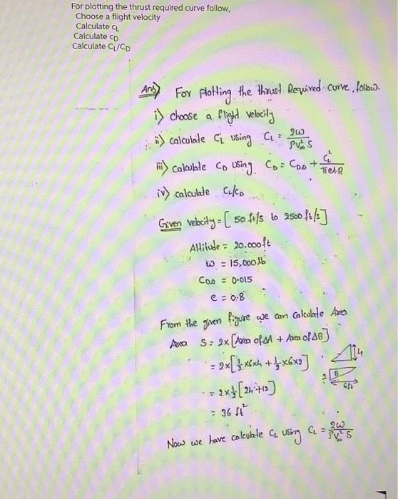 Solved a given a jet airplane A with the following | Chegg.com