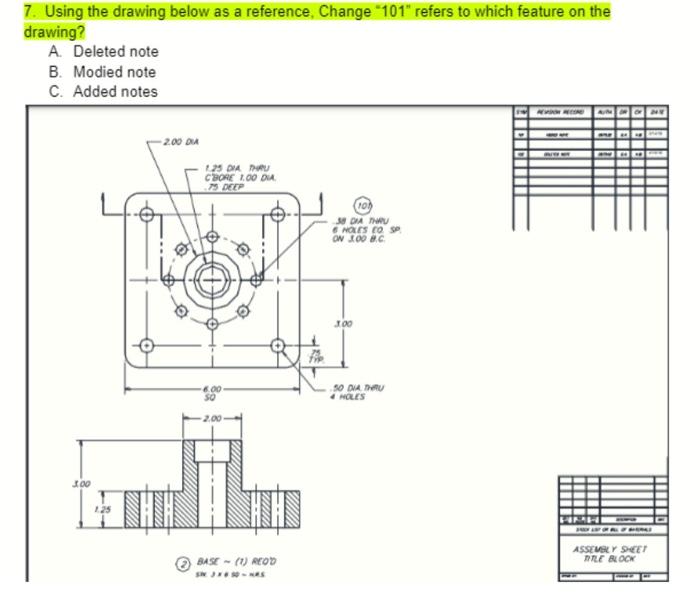 Solved 7. Using the drawing below as a reference. Change | Chegg.com