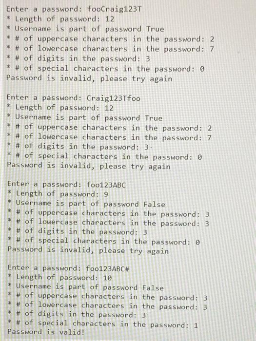 Solved answer in Python. write one long code which asks for | Chegg.com