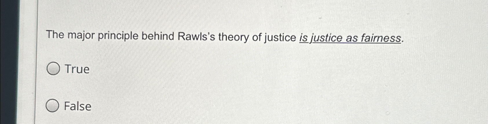 Solved The Major Principle Behind Rawls's Theory Of Justice | Chegg.com