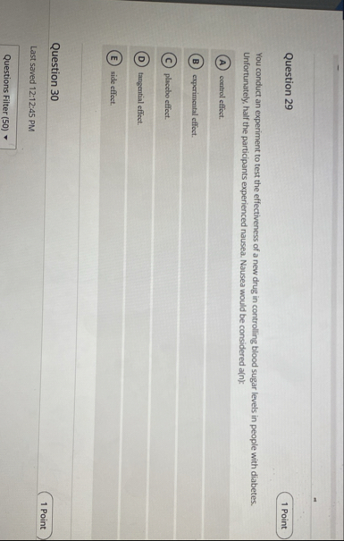 Solved Question 29You conduct an experiment to test the | Chegg.com
