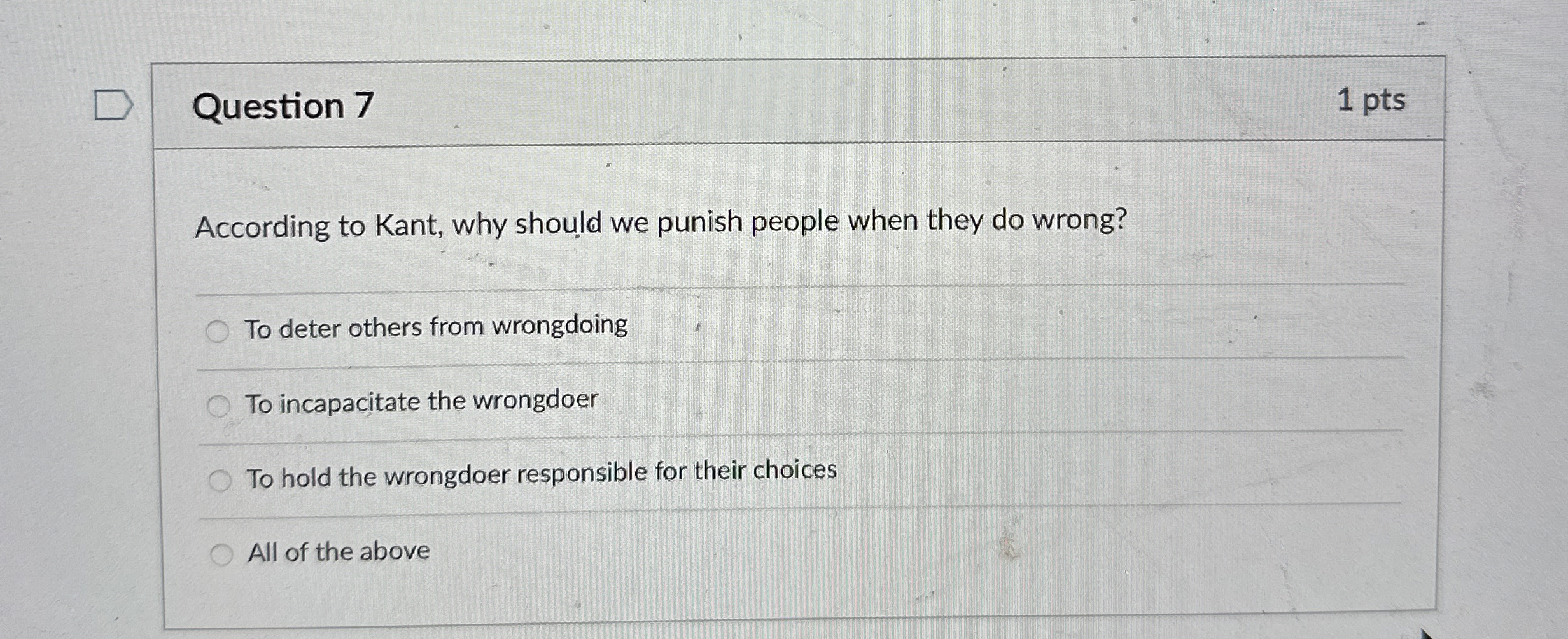 Solved Question 71 ﻿ptsAccording to Kant, why should we | Chegg.com