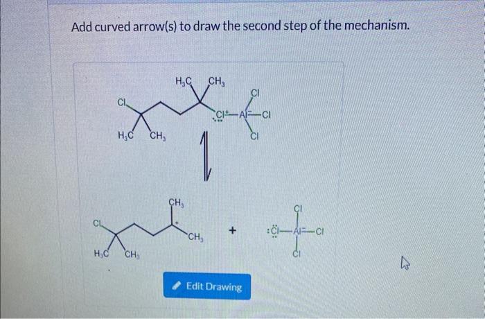 Solved Add curved arrow(s) to draw the second step of the | Chegg.com