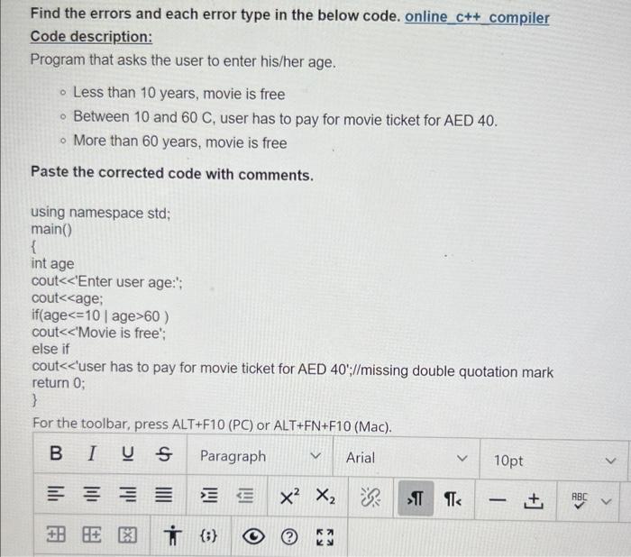 Code description: Program that asks the user to enter | Chegg.com