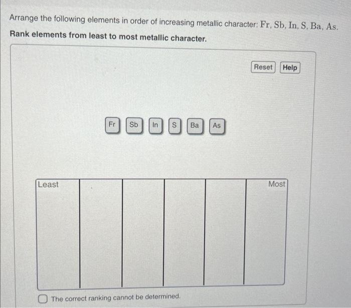 Solved Arrange the following elements in order of decreasing | Chegg.com