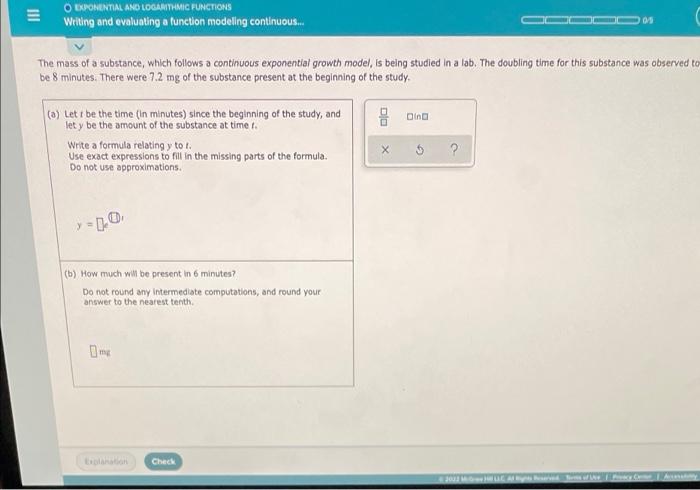 Solved III O EXPONENTIAL AND LOGARITHMIC FUNCTIONS Writing | Chegg.com