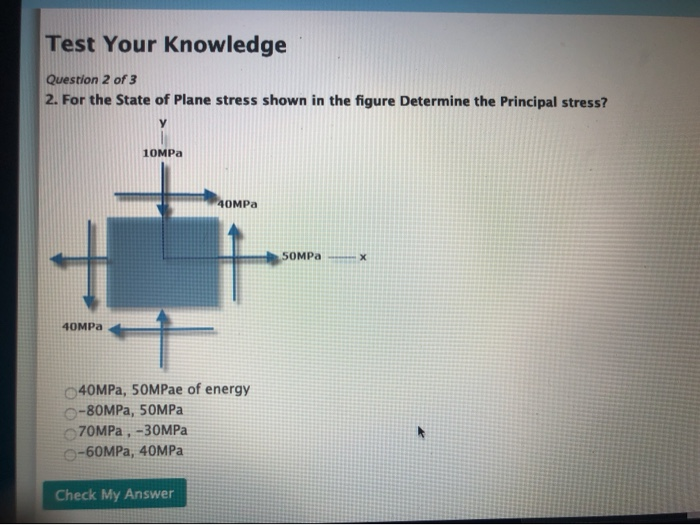 Solved 2. For the State of Plane stress shown in the figure | Chegg.com