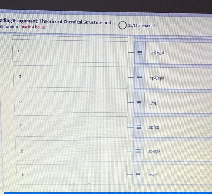 Solved answer Match the type of orbital overlap to the | Chegg.com