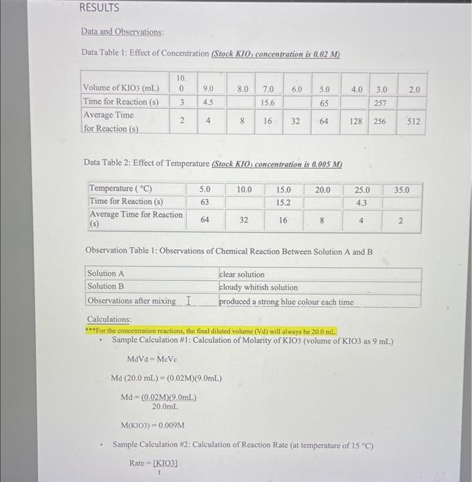 The Iodine Clock Reaction Introduction The factors