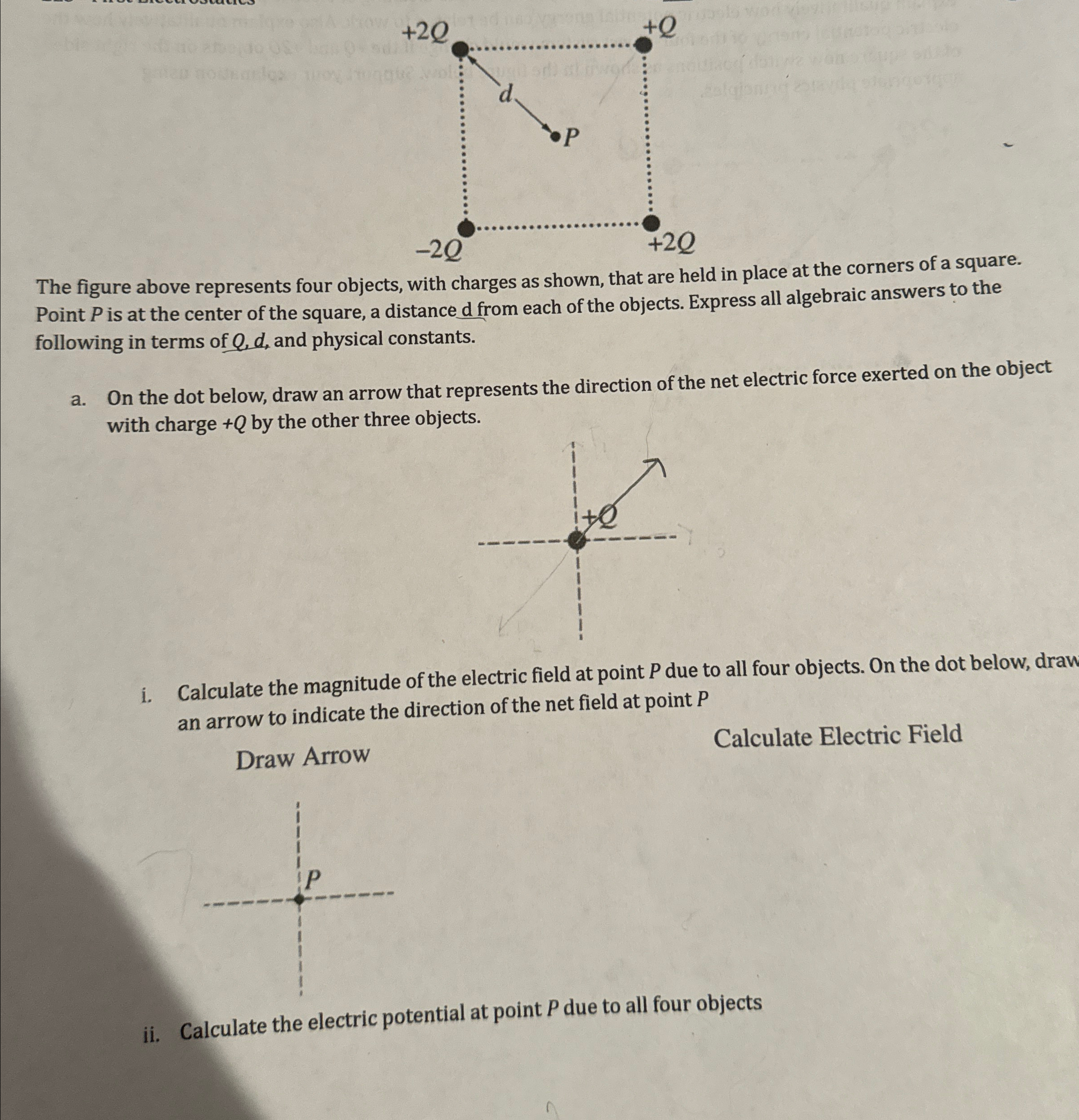 Solved The figure above represents four objects, with | Chegg.com