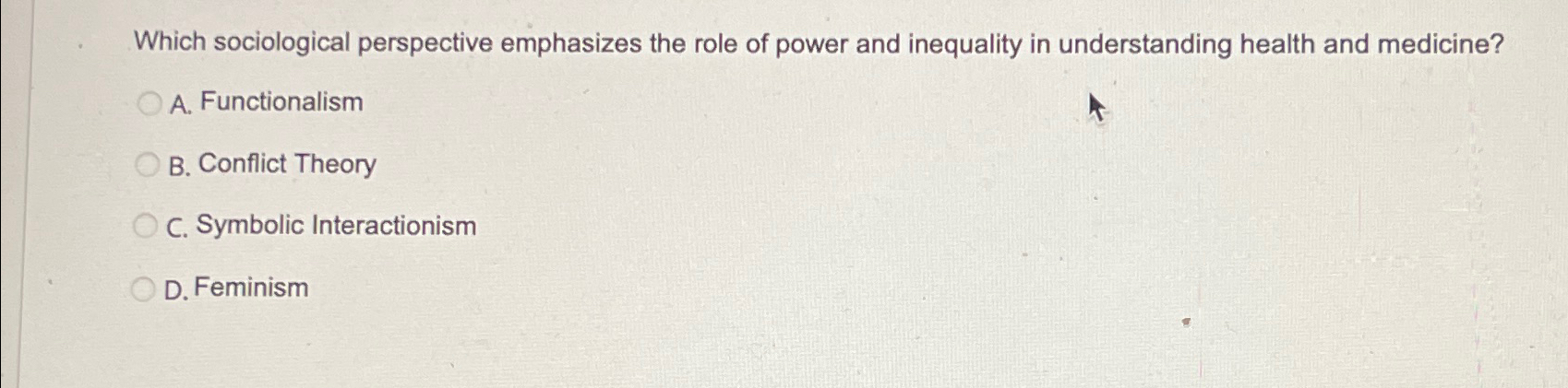 Solved Which Sociological Perspective Emphasizes The Role Of | Chegg.com