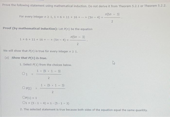 Solved Prove The Following Statement Using Mathematical