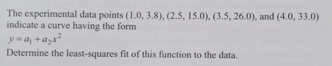 Solved The experimental data points | Chegg.com