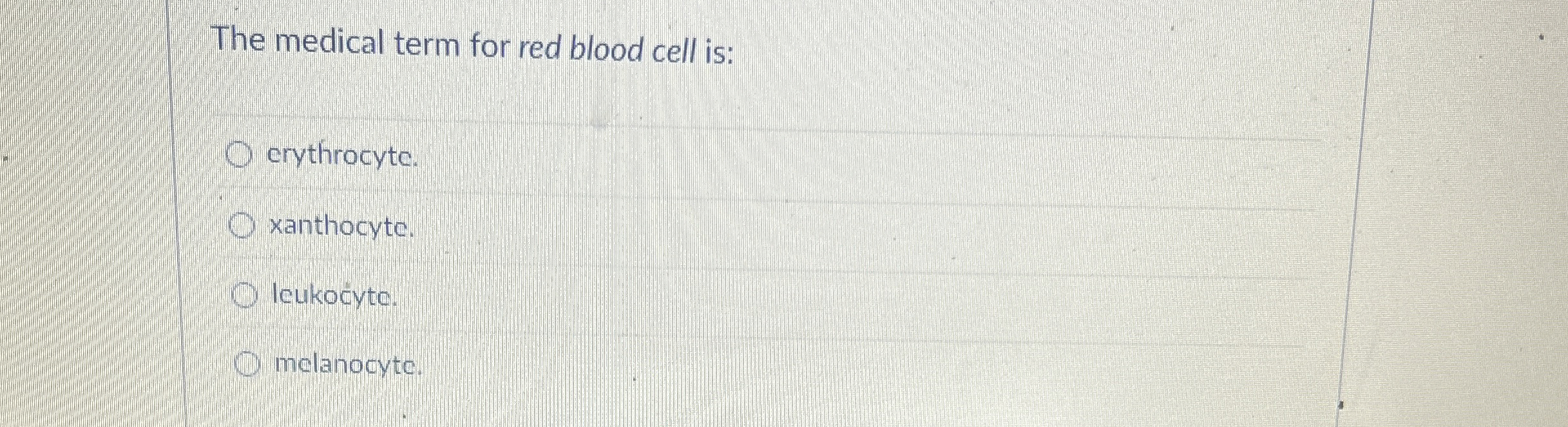 solved-the-medical-term-for-red-blood-cell-chegg