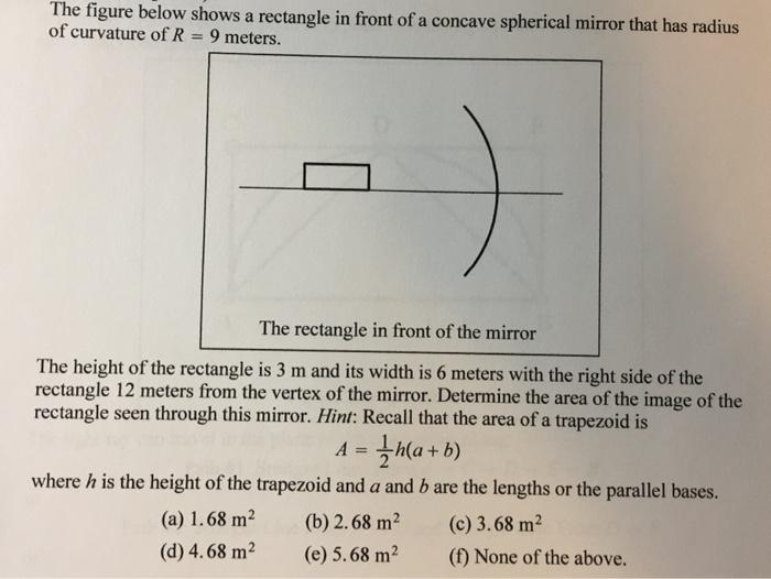 Solved The figure below shows a rectangle in front of a | Chegg.com