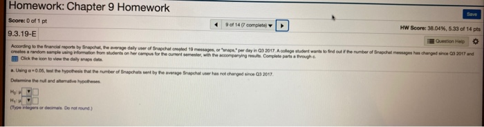 Solved Save Homework: Chapter 9 Homework Score: 0 of 1 pt 9 | Chegg.com