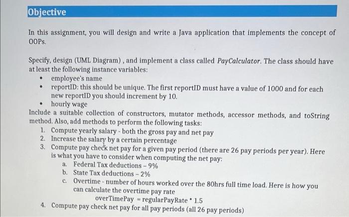 Solved Objective In this assignment, you will design and | Chegg.com
