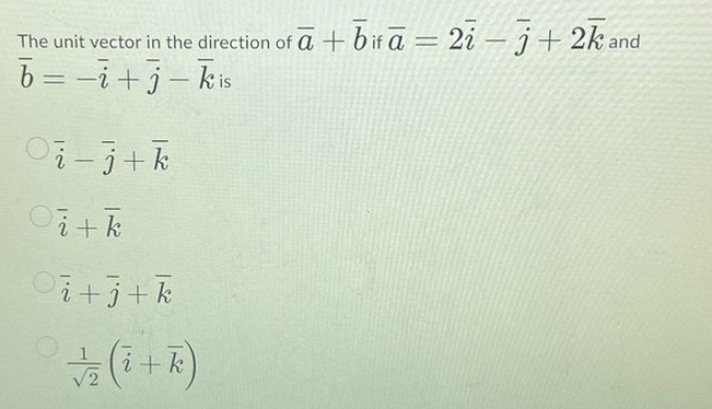 Solved The unit vector in the direction of | Chegg.com