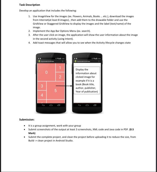 Solved Task Description Develop an application that includes | Chegg.com