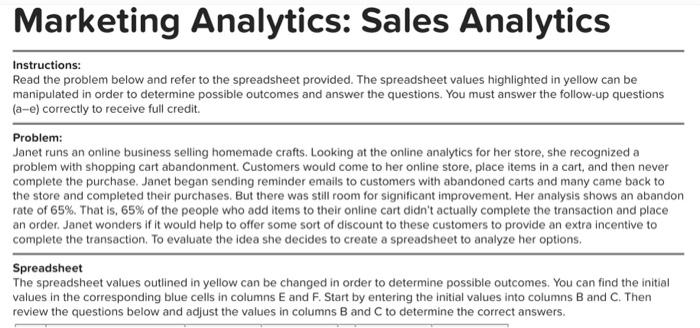 a. Janet thinks a coupon code providing a 10% | Chegg.com