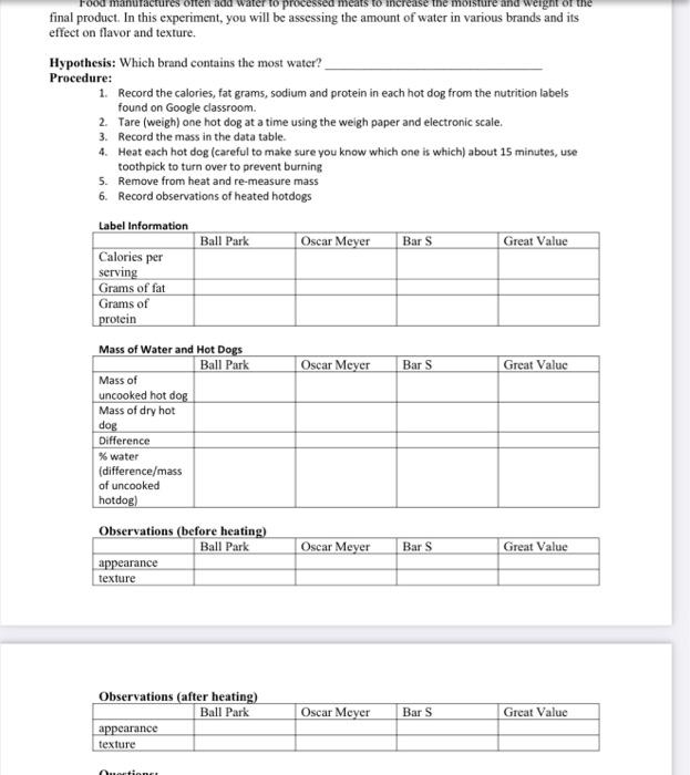 Solved En Add Increase The Moisture And Weight Of The Chegg Com