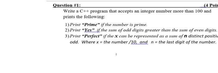 Solved Question #1: (4 Poin Write a C++ program that accepts | Chegg.com