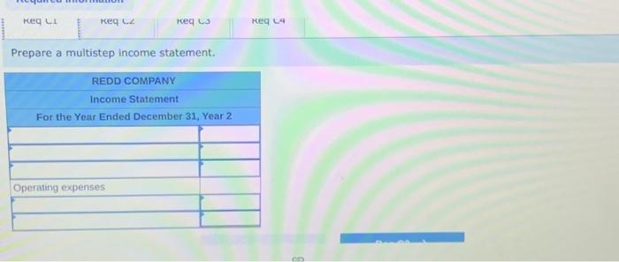 Solved Prepare a multistep income statement.Statement of | Chegg.com