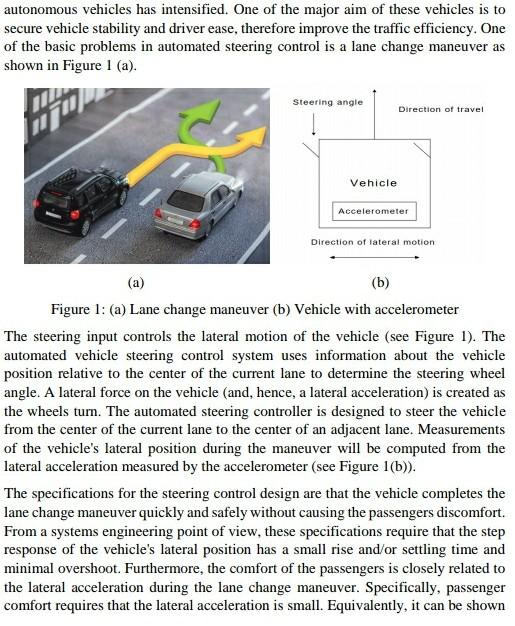 Solved autonomous vehicles has intensified. One of the major | Chegg.com