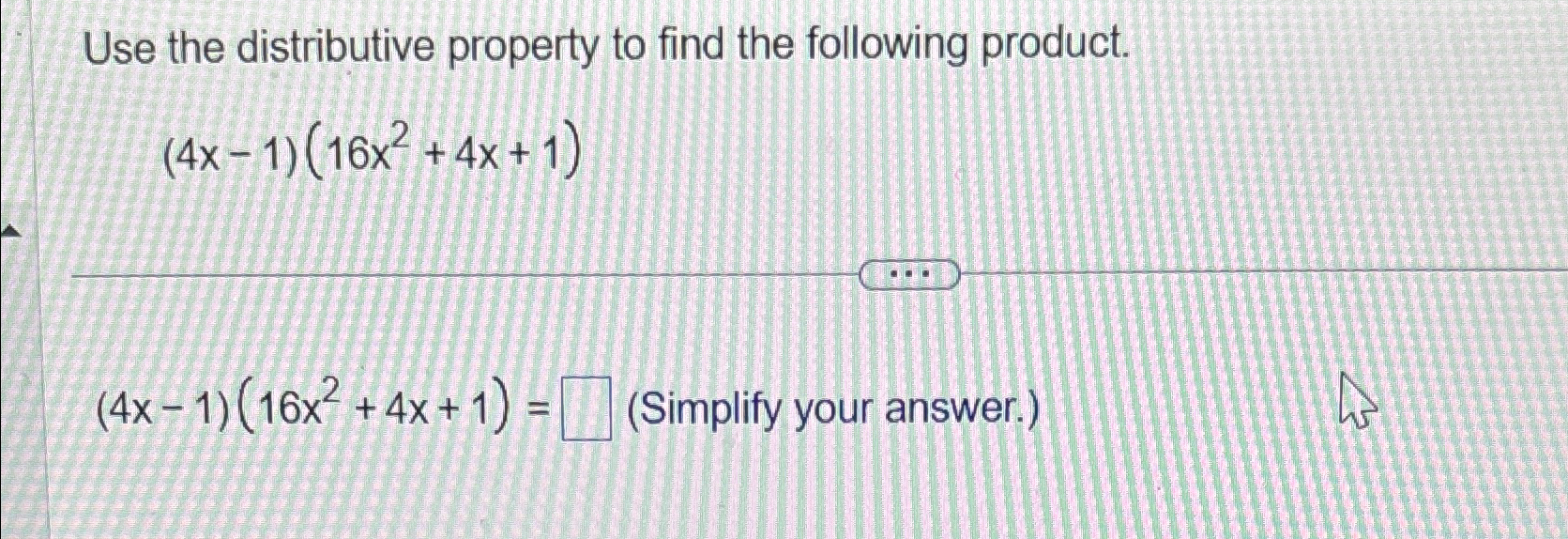 use the distributive property to simplify 5 6 x 1 2 4