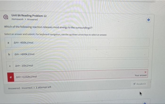 Solved Unit 8A Reading Problem 12 Homework Answered Which of | Chegg.com