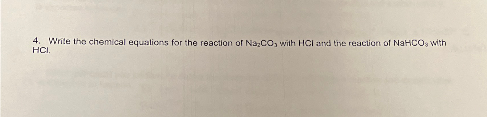 Solved Write the chemical equations for the reaction of | Chegg.com