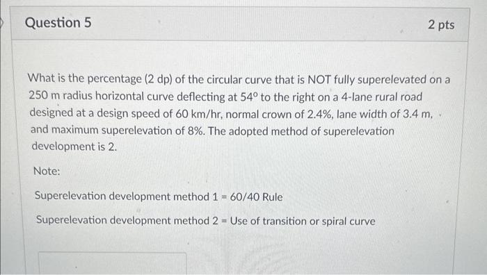 Solved What is the percentage ( 2dp ) of the circular curve | Chegg.com