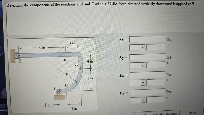 Solved Determine the components of the reactions at A and E | Chegg.com