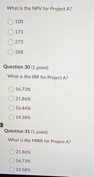 Solved Projects A And B Have The Same Level Of Risk And The | Chegg.com