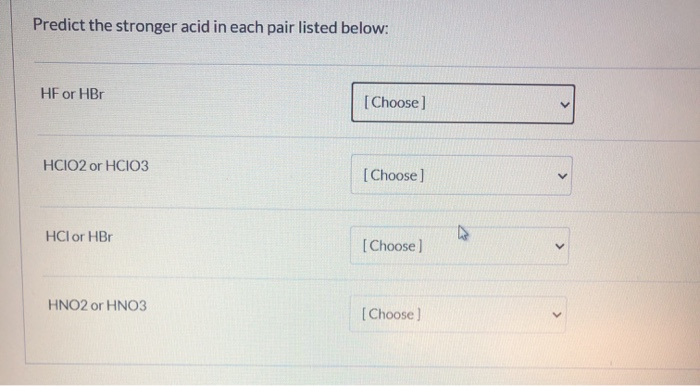 solved-predict-the-stronger-acid-in-each-pair-listed-below-chegg