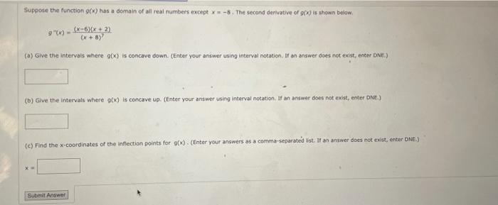 Solved Suppose the function 9(*) has a domain of all real | Chegg.com