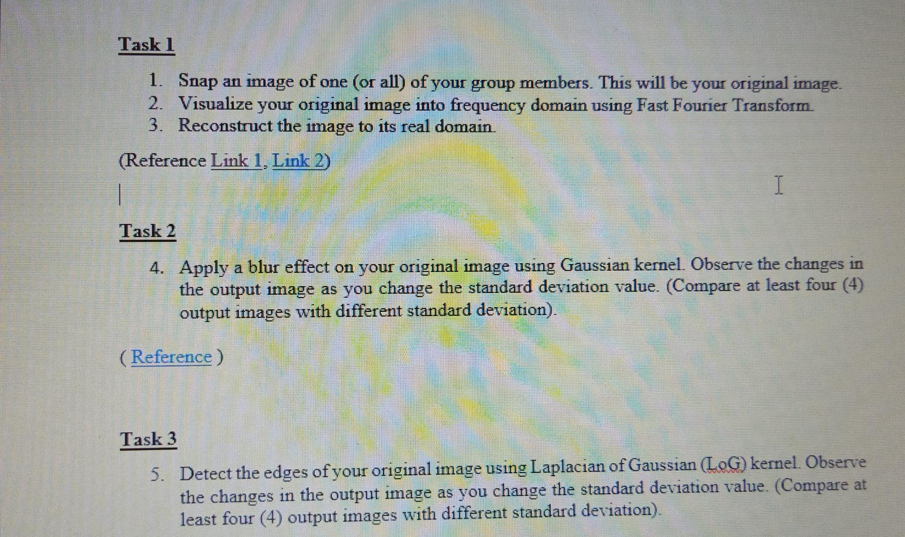 Solved task 1 1 snap an image of one or all of your group chegg