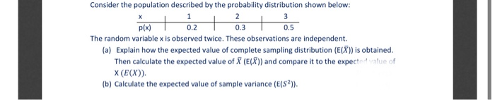 Solved Consider the population described by the probability | Chegg.com