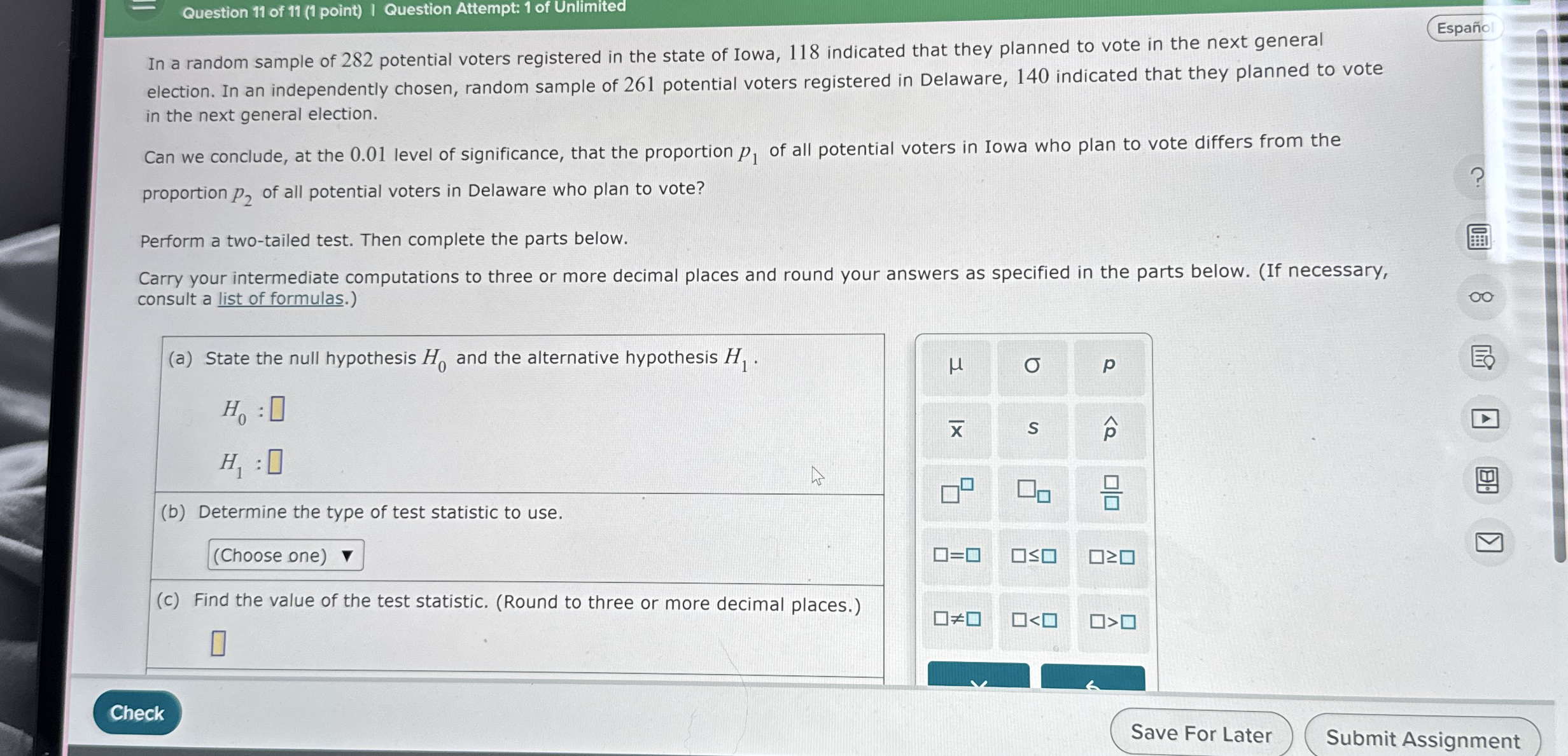 Solved Question 11 ﻿of 11 (1 ﻿point) ﻿I Question Attempt: 1 | Chegg.com