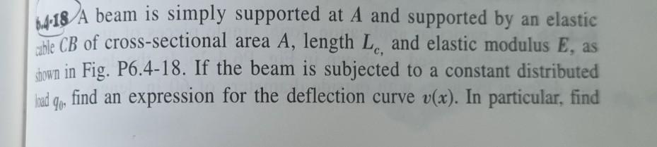 Solved B.4-18 A Beam Is Simply Supported At A And Supported | Chegg.com