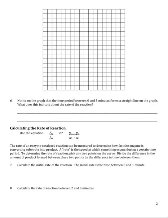 enzymes graphing critical thinking and calculating reaction rates answers