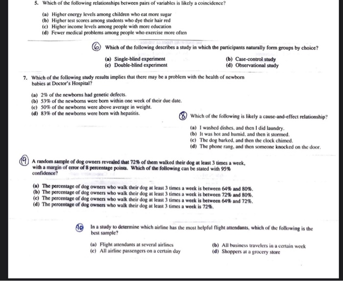 5. Which of the following relationships between pairs | Chegg.com