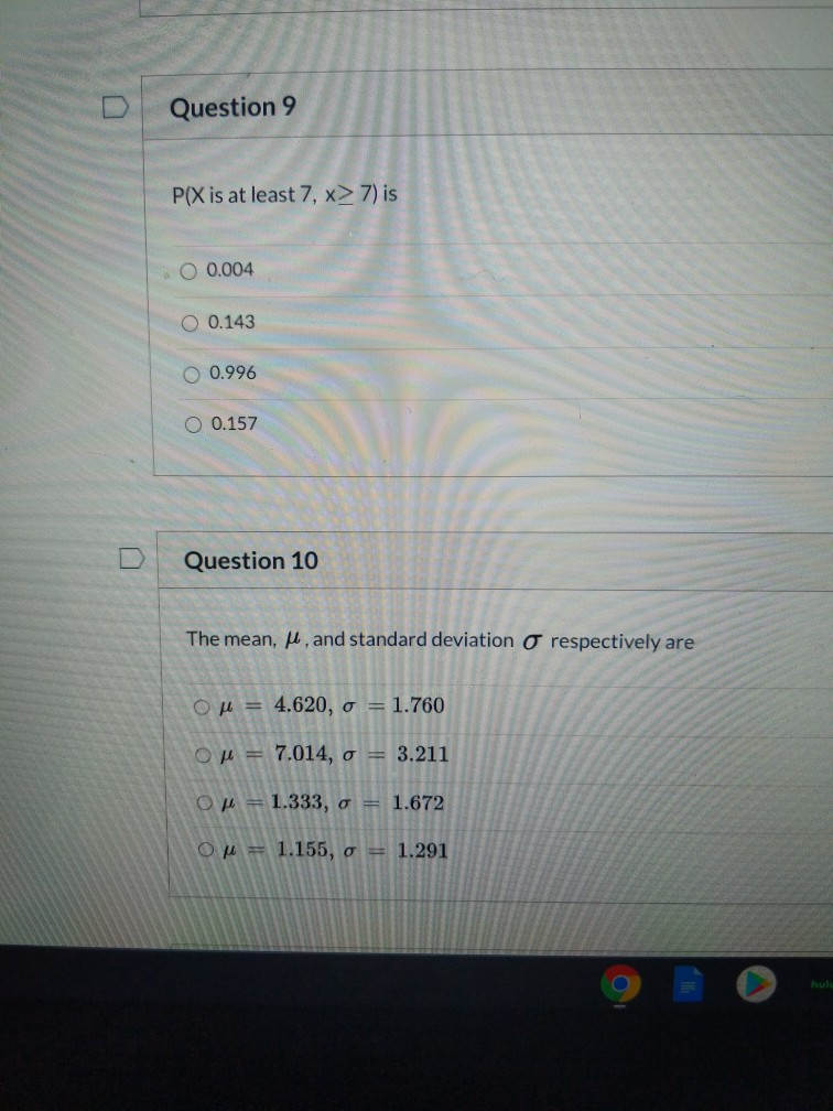 Solved Use the probability distribution below to answer Q6 | Chegg.com