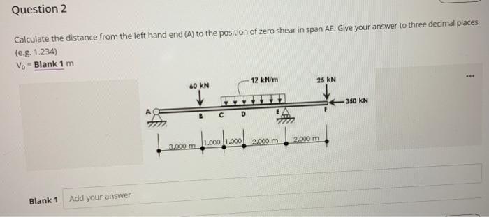 Solved Calculate the distance from the left hand end (A) to | Chegg.com