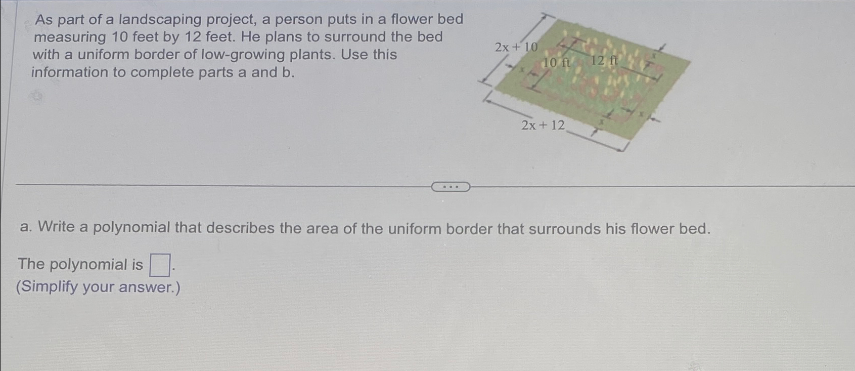 Solved As part of a landscaping project, a person puts in a | Chegg.com