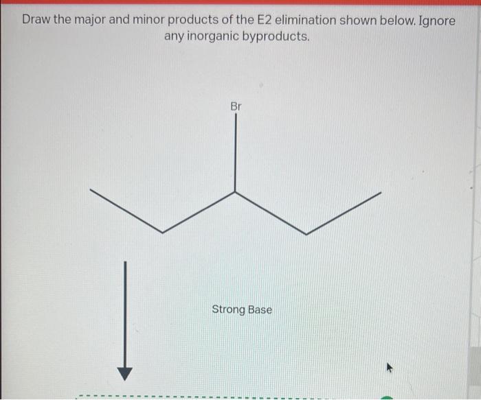 Solved Draw the major and minor products of the E2 | Chegg.com